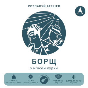 Борщ з м'ясом курки